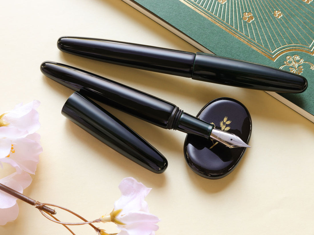 会津漆・玉虫塗・緑 Fountain Pen - Wancher ワンチャー