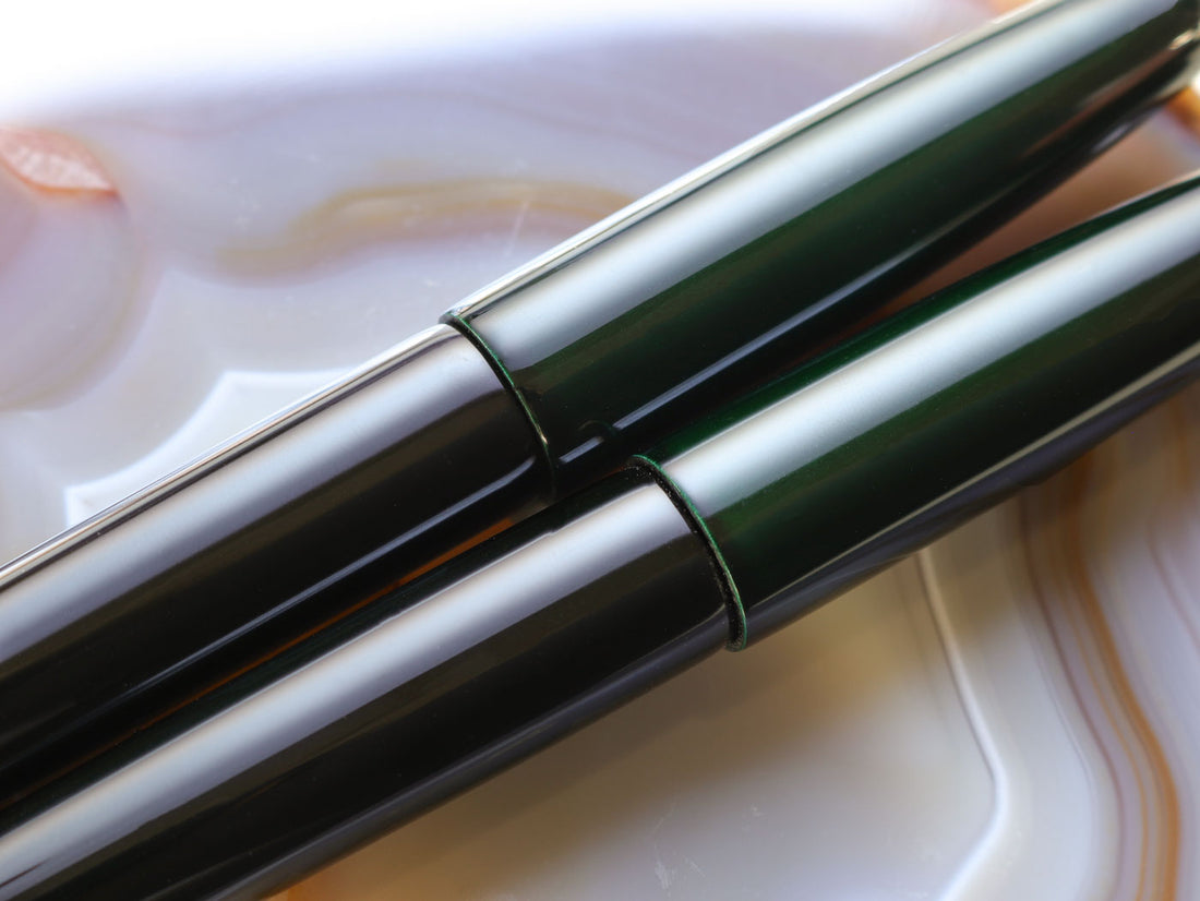 会津漆・玉虫塗・緑 Fountain Pen - Wancher ワンチャー