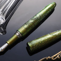 八雲塗 ちぢみ ・ あおだいしょう Fountain Pen - Wancher ワンチャー