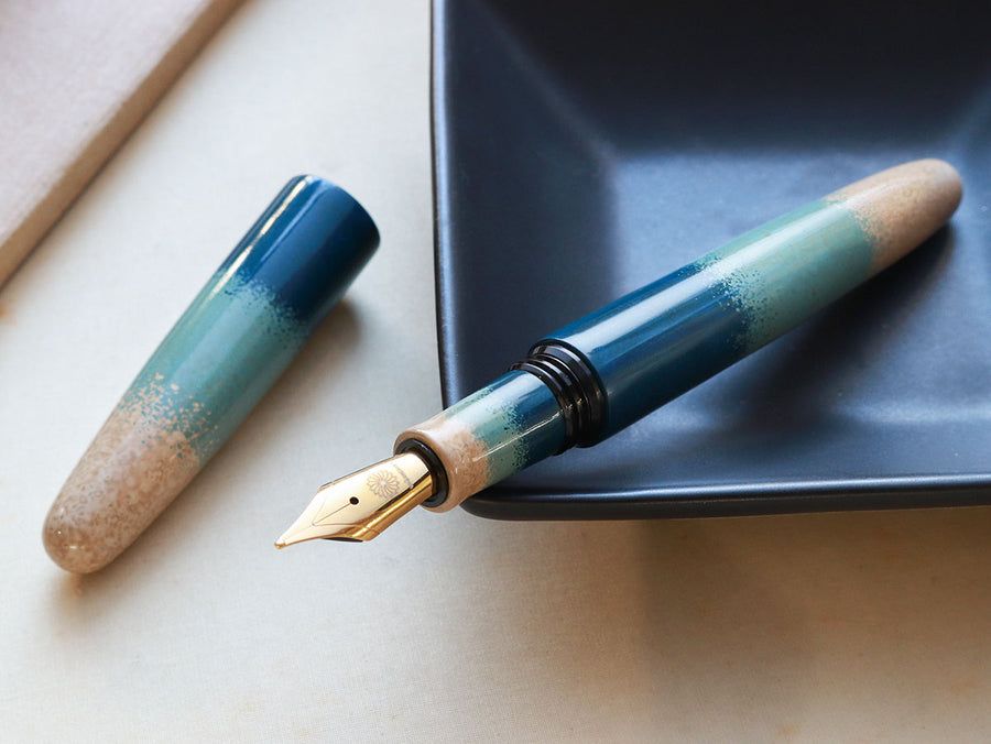 廣田漆　茶碗色・藍 Fountain Pen - Wancher ワンチャー