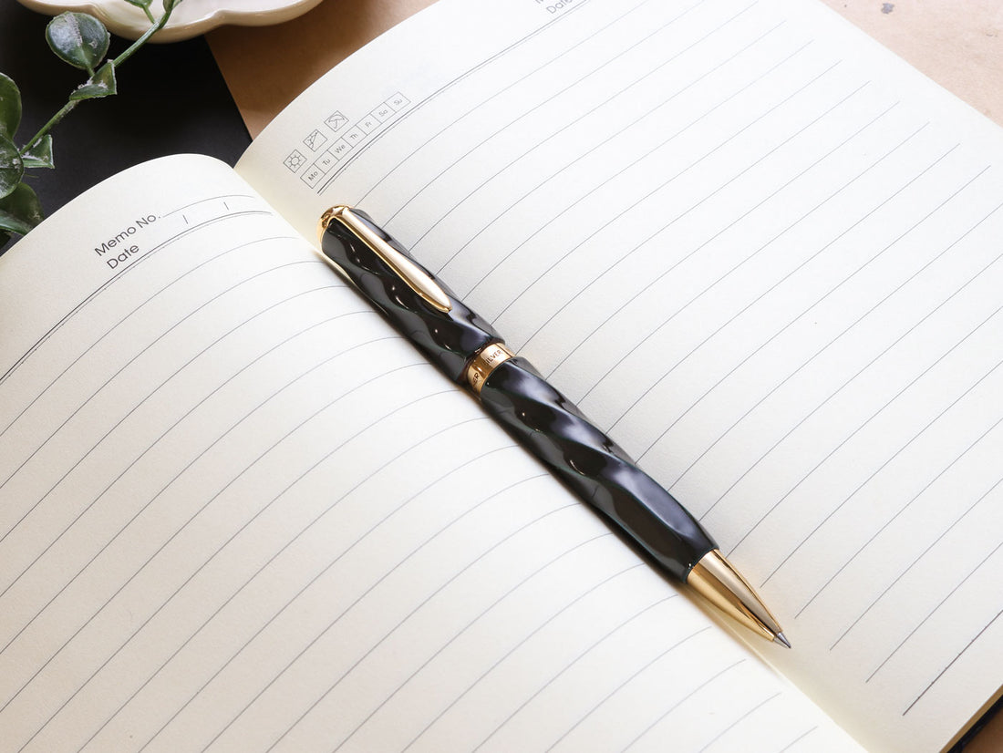 仁風ボールペン・青溜塗 Ballpoint Pen - Wancher ワンチャー