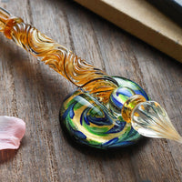 国東ガラスペン・ペン枕セット・オータムギンコウ Glass Pen - Wancher ワンチャー