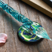 国東ガラスペン・ペン枕セット・ジェイドバイン Glass Pen - Wancher ワンチャー
