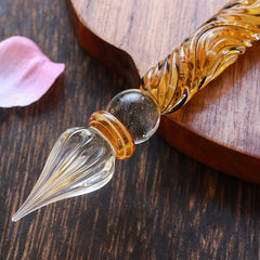 国東ガラスペン・ペン枕セット・オータムギンコウ Glass Pen - Wancher ワンチャー