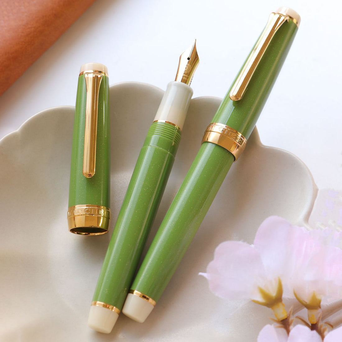 抹茶 万年筆 ・14金
