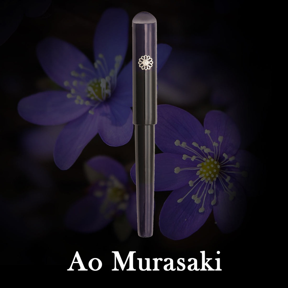 輪島漆・碧紫（あおむらさき）ぼかし Fountain Pen - Wancher ワンチャー