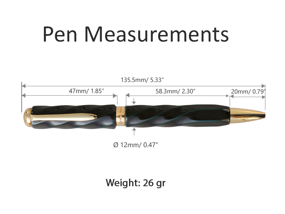仁風ボールペン・青溜塗 Ballpoint Pen | ワンチャーペン Wancher