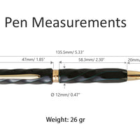仁風ボールペン・青溜塗 Ballpoint Pen - Wancher ワンチャー