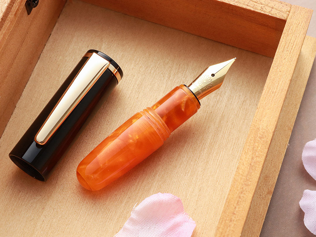 PuChiCo・ブラックチョコオレンジ Fountain Pen - Wancher ワンチャー