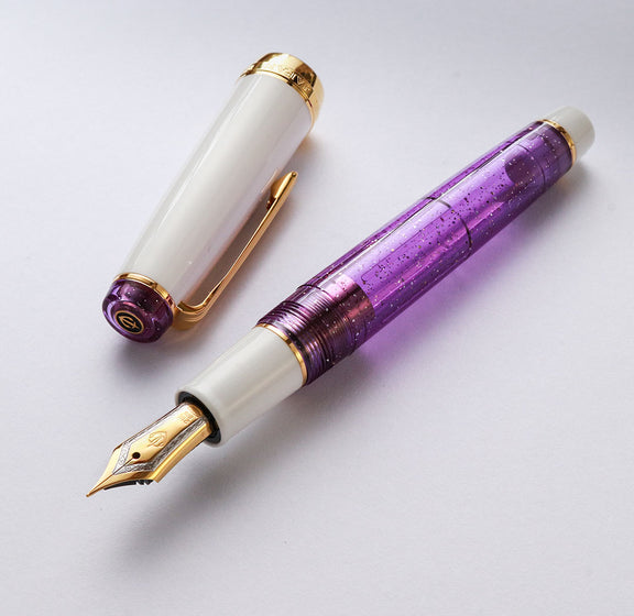 プロフェッショナルギア21金・ Purple Rain Fountain Pen - Wancher ワンチャー