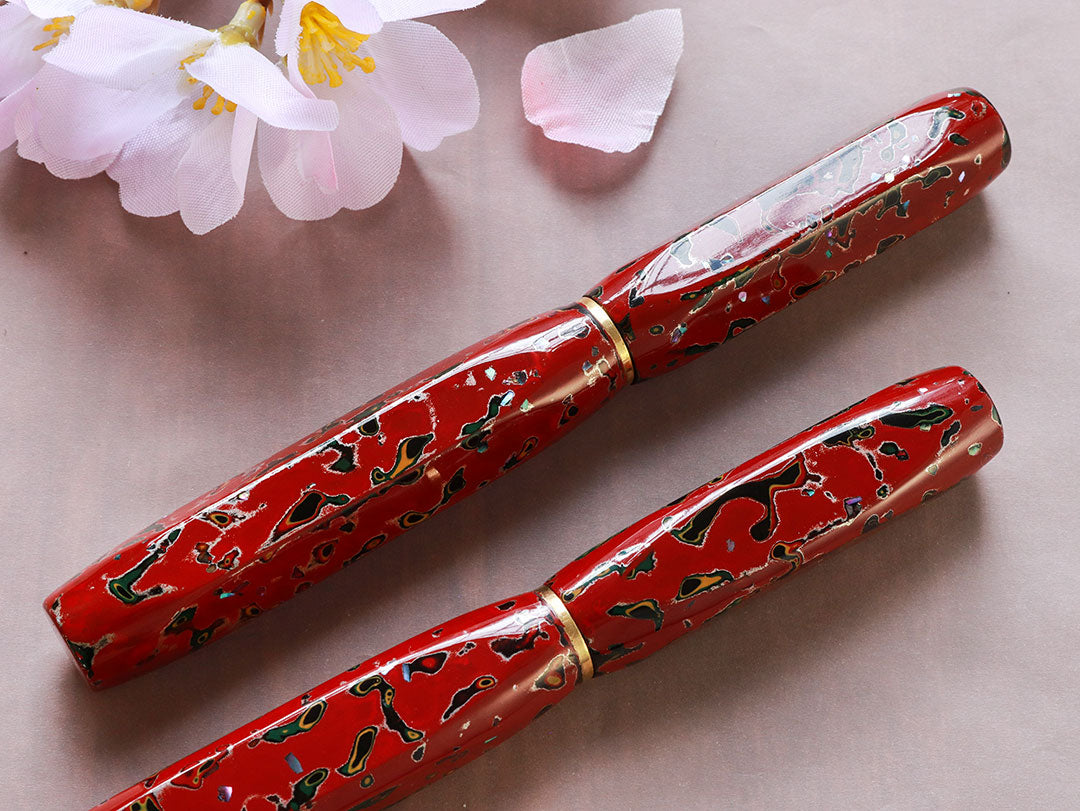 伝承・津軽漆・赤上げ螺鈿 Fountain Pen | ワンチャーペン Wancher