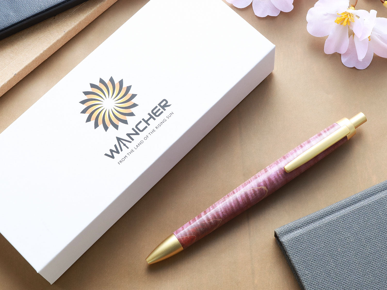 スタビライズド ボールペン　パープル Ballpoint Pen - Wancher ワンチャー