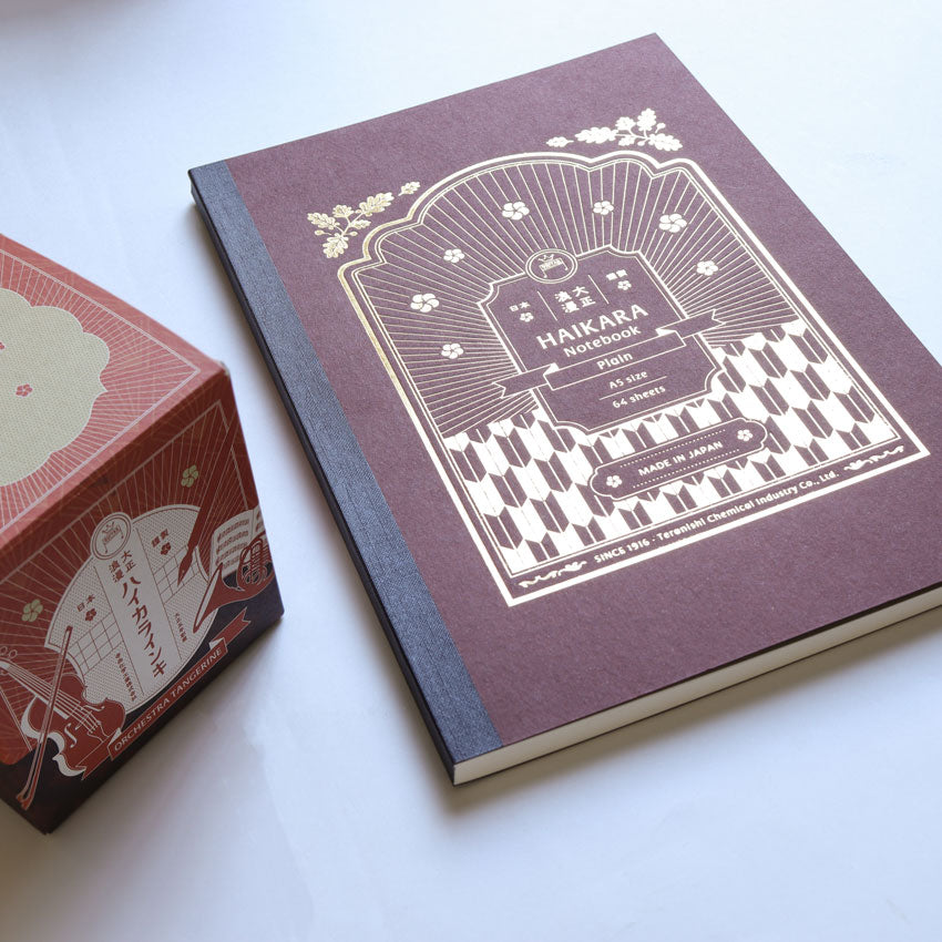 ギター 大正浪漫 ハイカラノート・ダークレッド（無地） Notebook - Wancher ワンチャー