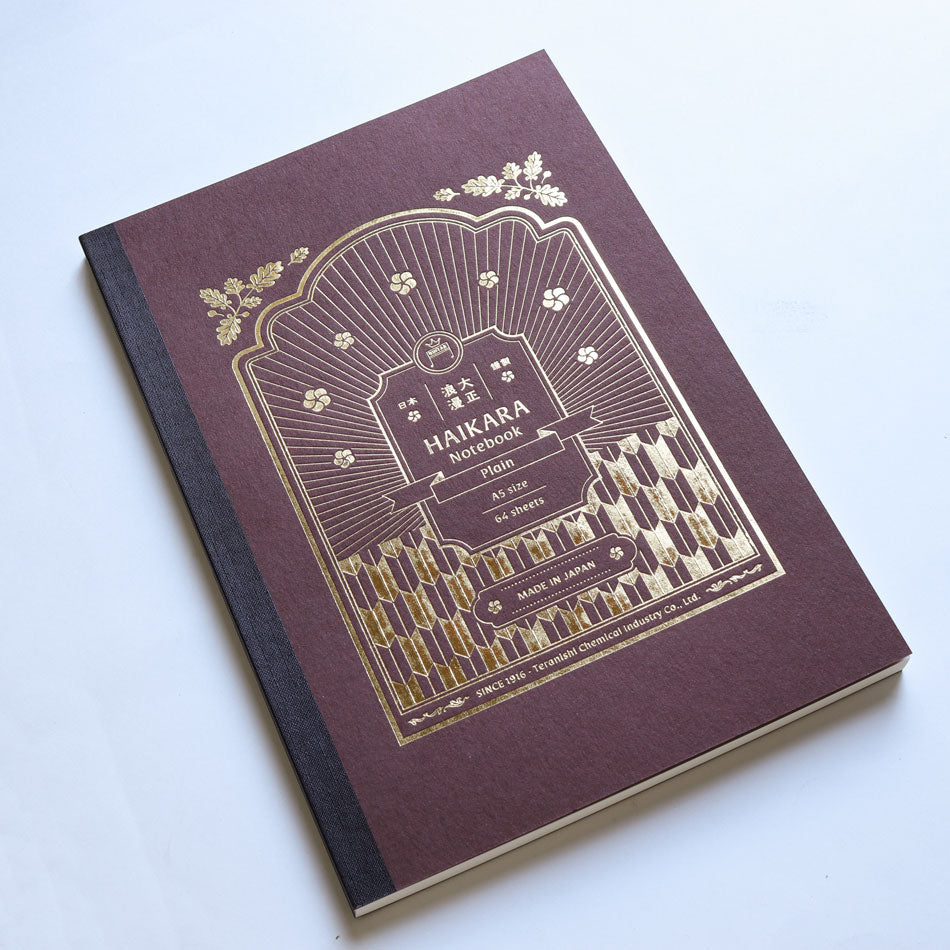 ギター 大正浪漫 ハイカラノート・ダークレッド（無地） Notebook - Wancher ワンチャー