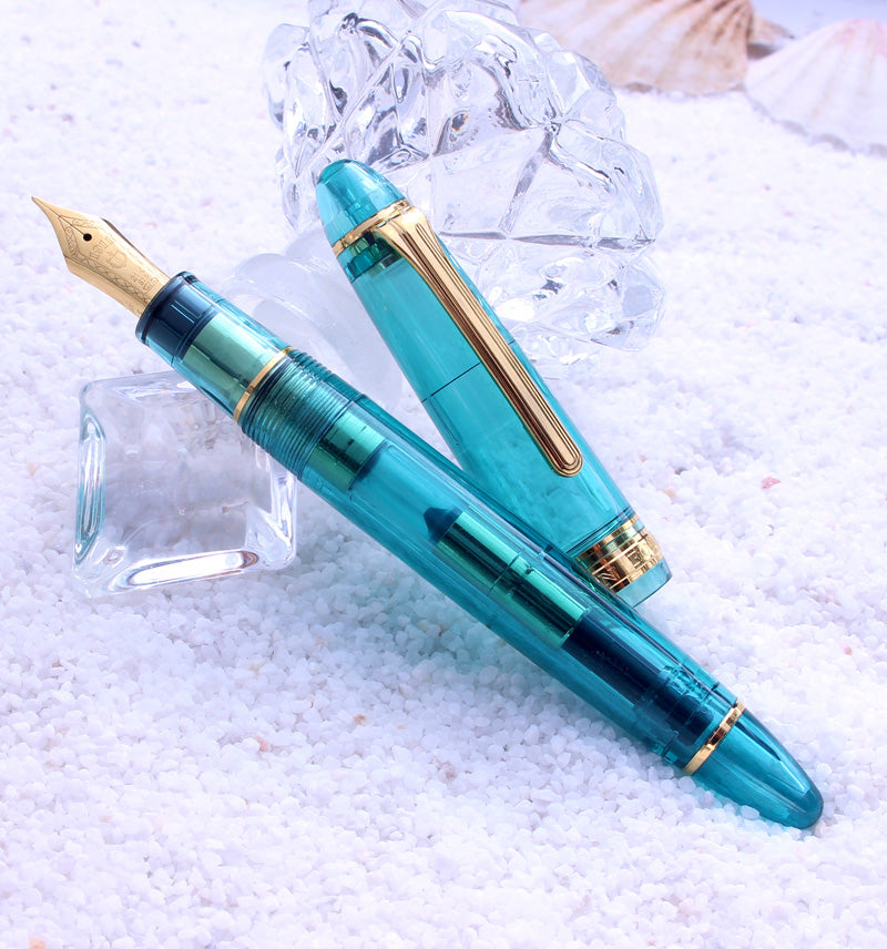 Wancher x Sailor プロフィット21金アクアブルー万年筆 Profit 21K