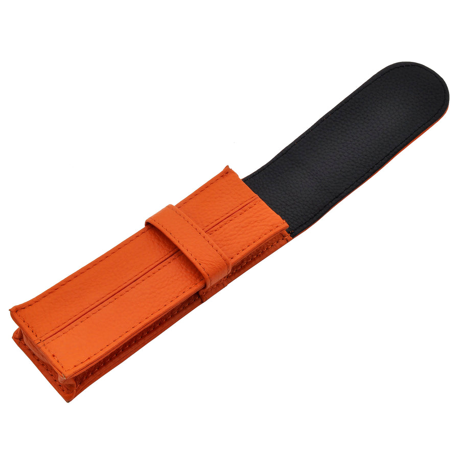 ペンブレース２本用・オレンジブラック Pen Pouch - Wancher ワンチャー