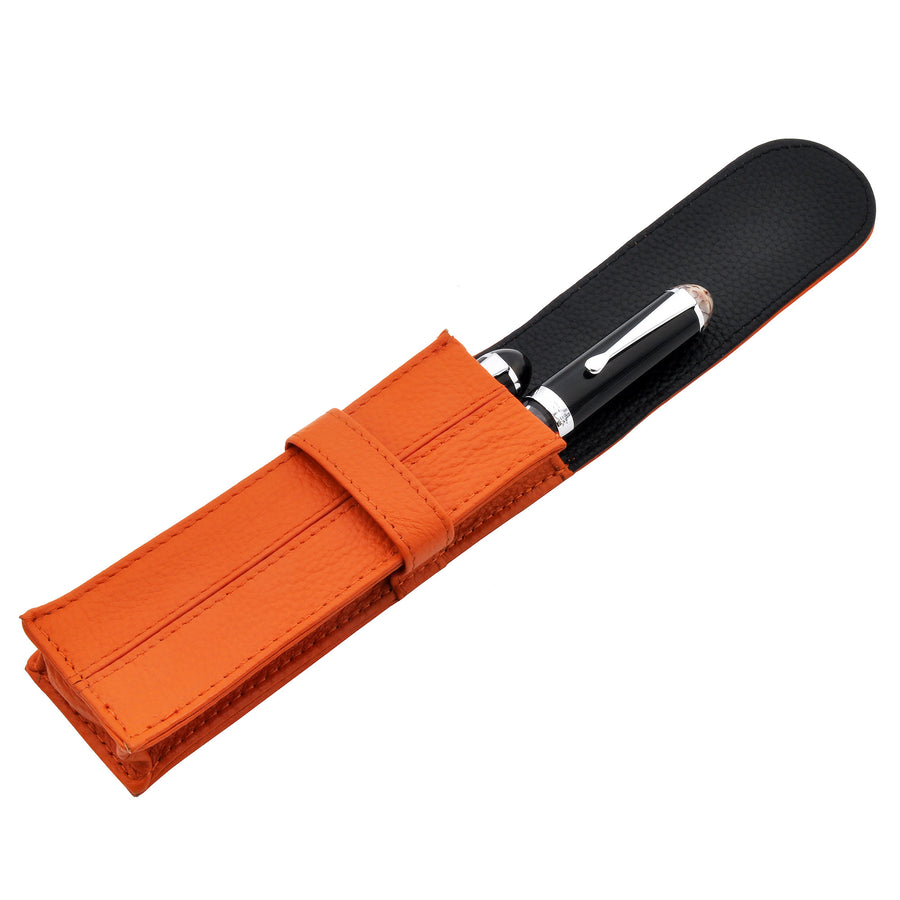 ペンブレース２本用・オレンジブラック Pen Pouch - Wancher ワンチャー