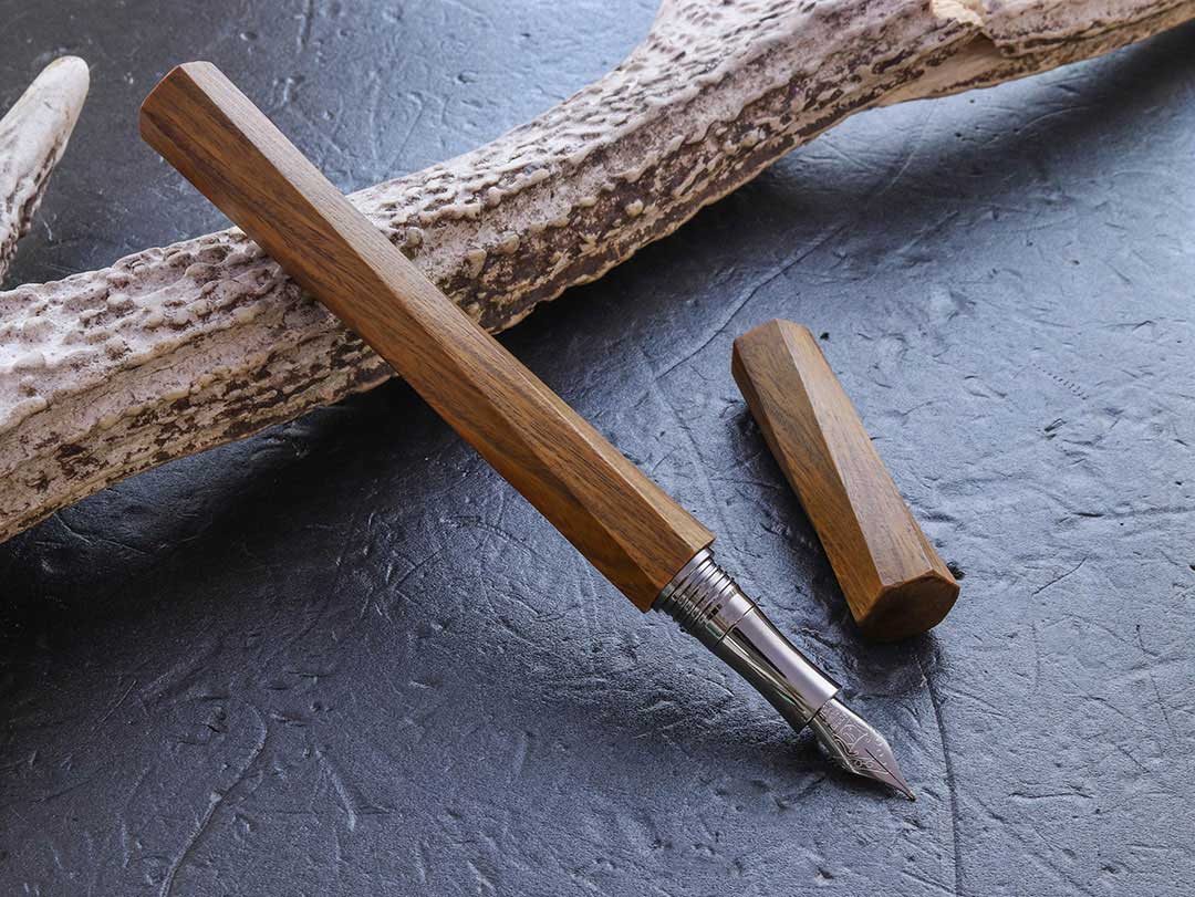 六角軸型II 杉 Fountain Pen - Wancher ワンチャー