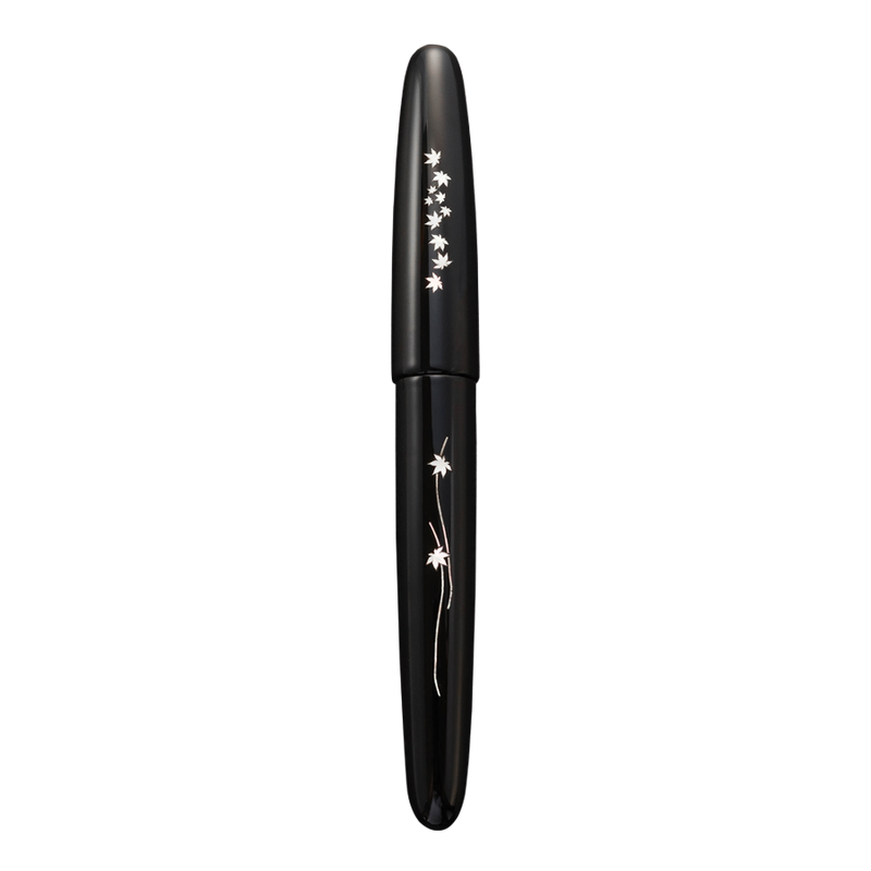 象嵌 紅葉・漆・黒 Fountain Pen - Wancher ワンチャー