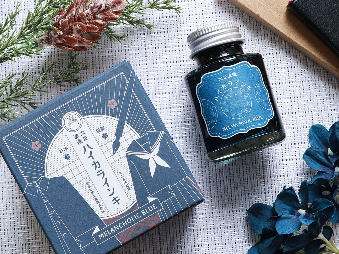 寺西ギター・大正浪漫インク・メランコリックブルー Bottled Ink