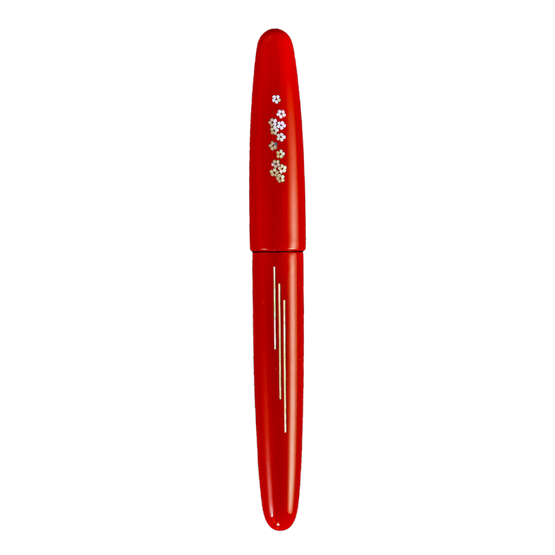 象嵌 桜の川・漆・朱 Fountain Pen - Wancher ワンチャー