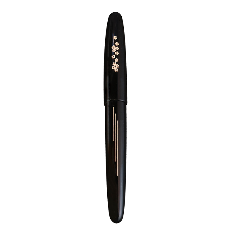 象嵌 桜の川・漆・黒 Fountain Pen - Wancher ワンチャー