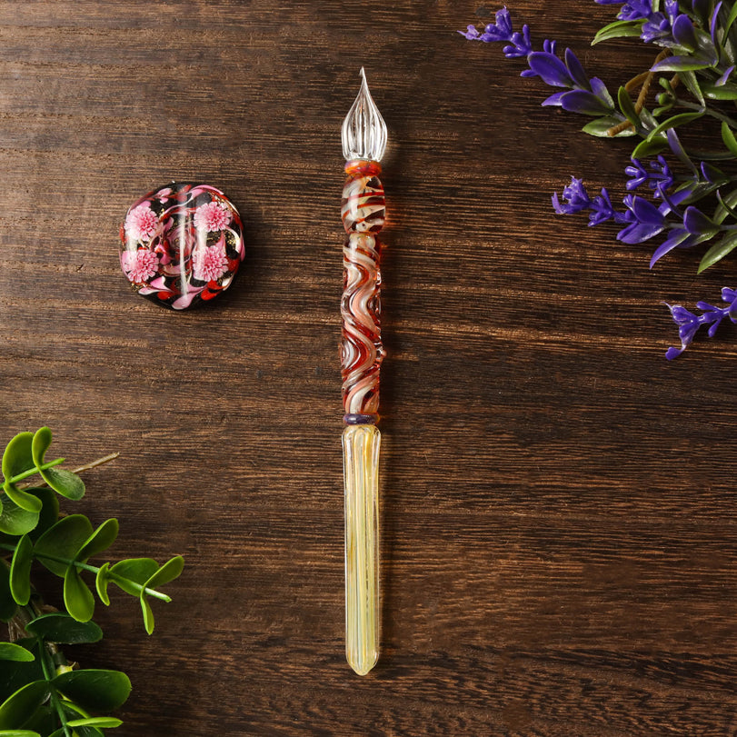国東ガラスペン・ペン枕セット・春風18 Glass Pen - Wancher ワンチャー