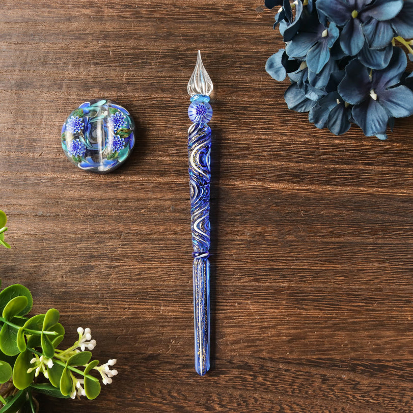 国東ガラスペン・ペン枕セット・深海 25 Glass Pen - Wancher ワンチャー