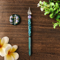 国東ガラスペン・ペン枕セット・春風06 Glass Pen - Wancher ワンチャー