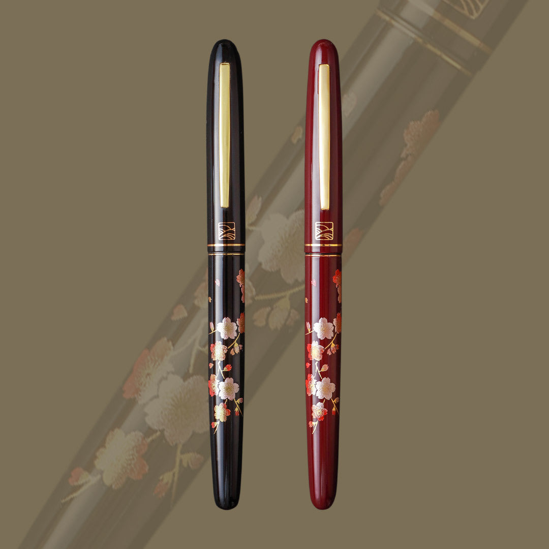 呉竹近代蒔絵万年筆 - 枝桜 Fountain Pen - Wancher ワンチャー