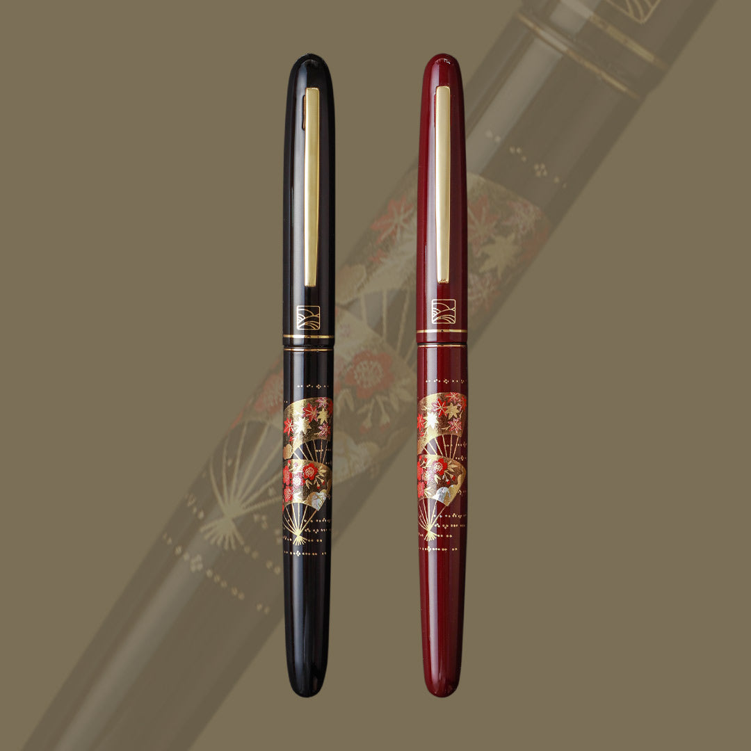 呉竹近代蒔絵万年筆 - 扇面 Fountain Pen - Wancher ワンチャー