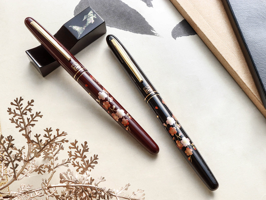 呉竹近代蒔絵万年筆 - 枝桜 Fountain Pen - Wancher ワンチャー