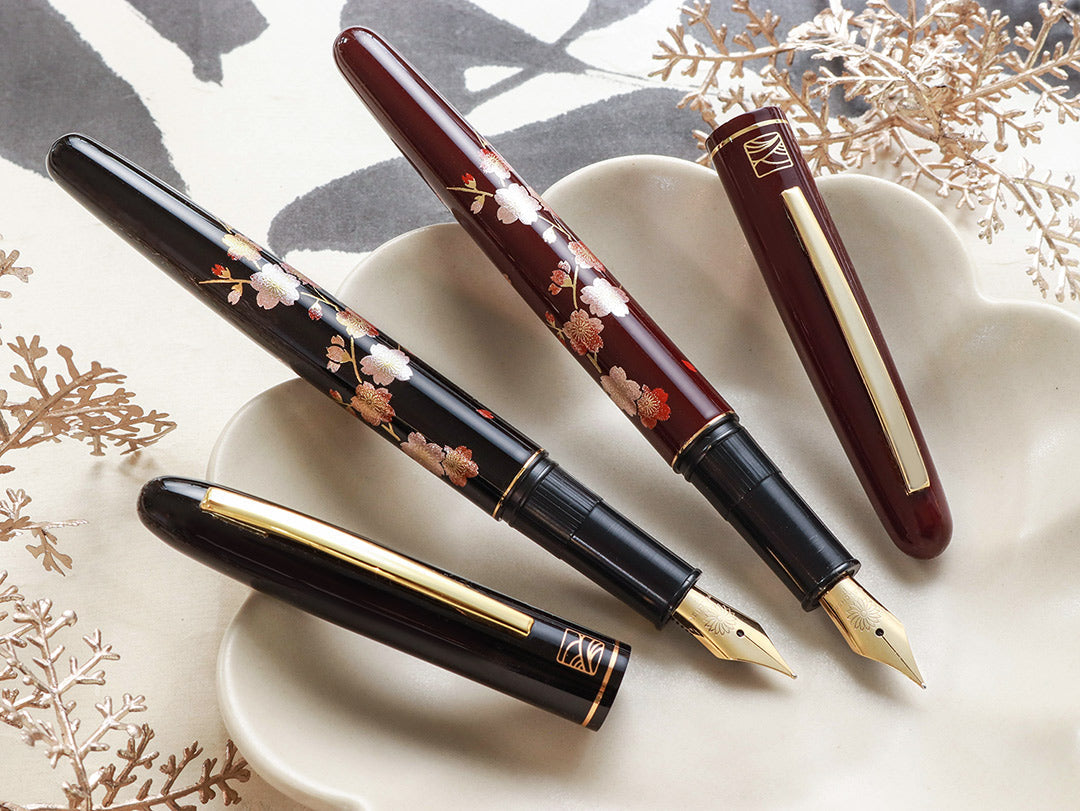 呉竹近代蒔絵万年筆 - 枝桜 Fountain Pen - Wancher ワンチャー