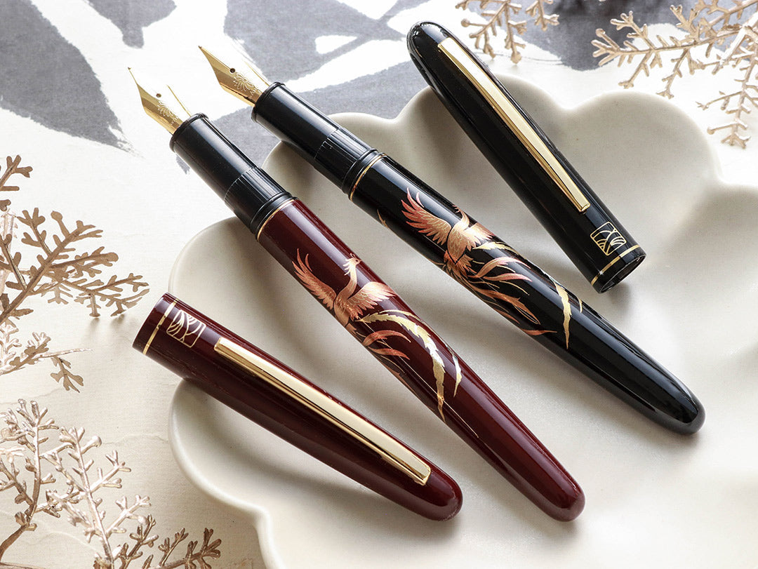 呉竹近代蒔絵万年筆 - 瑞鳥鳳凰 Fountain Pen | ワンチャーペン Wancher