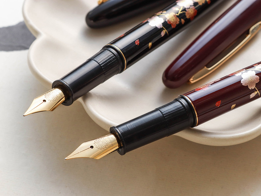 呉竹近代蒔絵万年筆 - 枝桜 Fountain Pen - Wancher ワンチャー