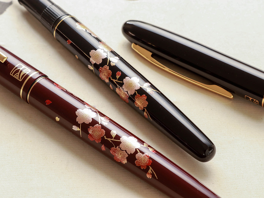 呉竹近代蒔絵万年筆 - 枝桜 Fountain Pen - Wancher ワンチャー